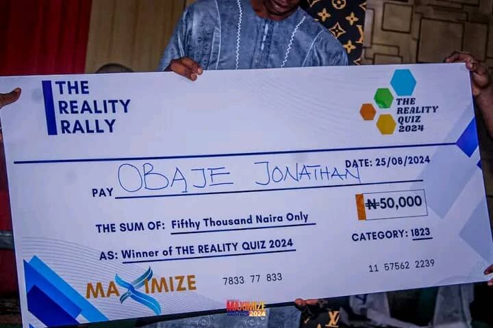 The Reality Quiz 2024 award