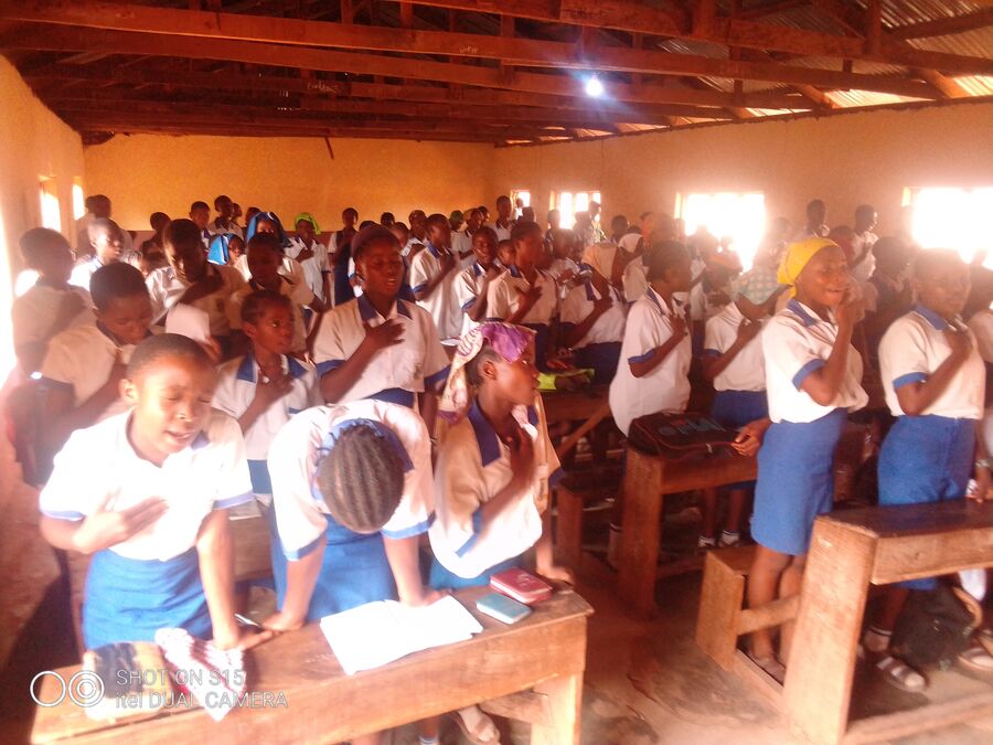 School assembly and devotion