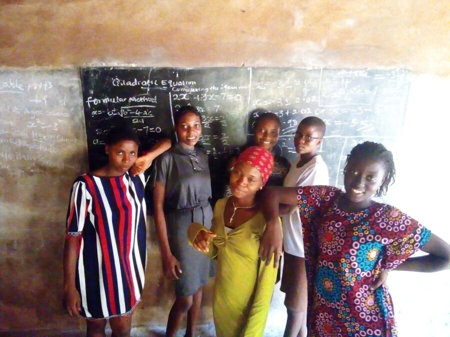 Candid moment with classmates