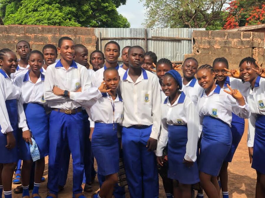 Group photo with schoolmates